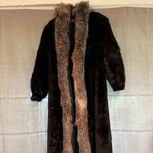 Mink And Fox Fur Reversible Raincoat